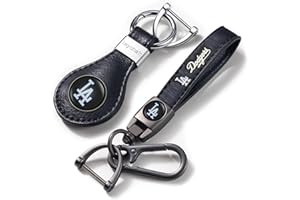 UMLYOP Leather Car Keychain Keyring for Baseball Fans,Car Key Fob Holder Keychain Lanyard,Souvenir/Gifts for Baseball Fans