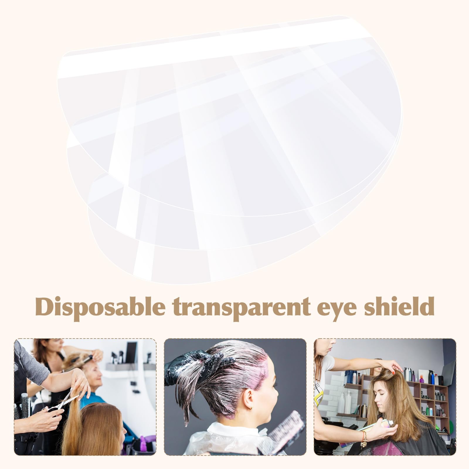 100 Pcs Clear Face Shield - Eye Shield After Cataract Surgery, Disposable Transparent Shower Face Eye Protector Shields Visors