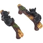 Black Bear Cabinet Knobs And Pulls Set of 2 - Wildlife Cabinet Pulls Animal Dresser Knobs for Kids - Bear Drawer Knobs Kitchen Cabinets Black Bear Hardware - Dresser Knobs for Boys Nursery