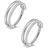 limerencia G23 Titanium Nose Earrings, 2PCS 6mm/8mm/10mm Implant Grade Hoop Rings, 16G 18G Hypoallergenic Septum Cartilage Helix Daith Conch Tragus Piercing Jewelry for Men Women