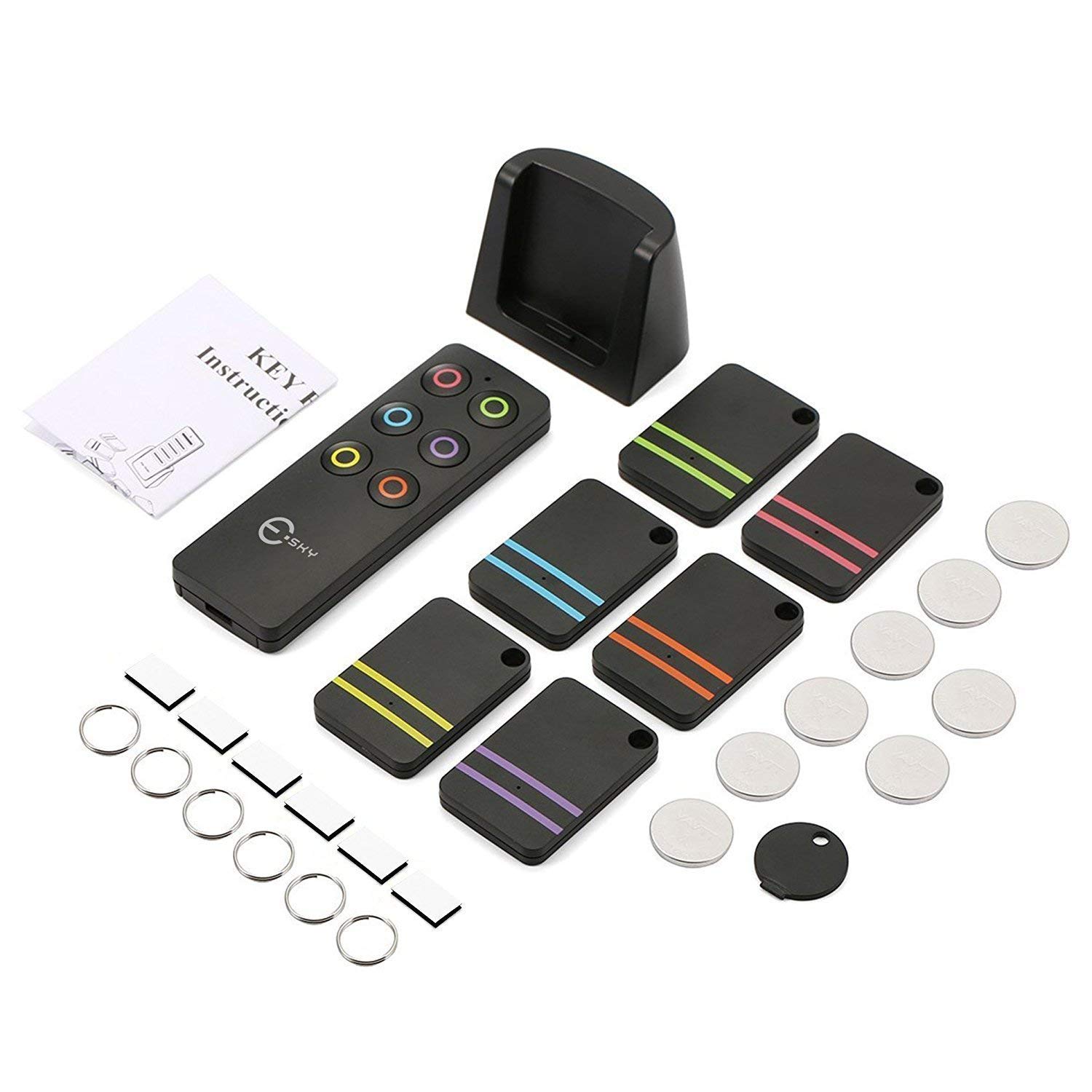 Esky Localisateur de clés, d\'Objets Perdus sans Fil Key Finder avec 6 récepteurs RF, pour trouver Ses clés, Son Portefeuille, ou Son Animal de Compagnie meilleurs cadeaux Noël