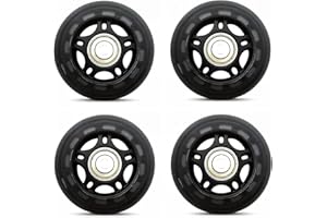 4 Pieces Inline Skate Wheels, 70mm Beginner Roller Blades Replacement Wheel with Pre-Installed Bearings