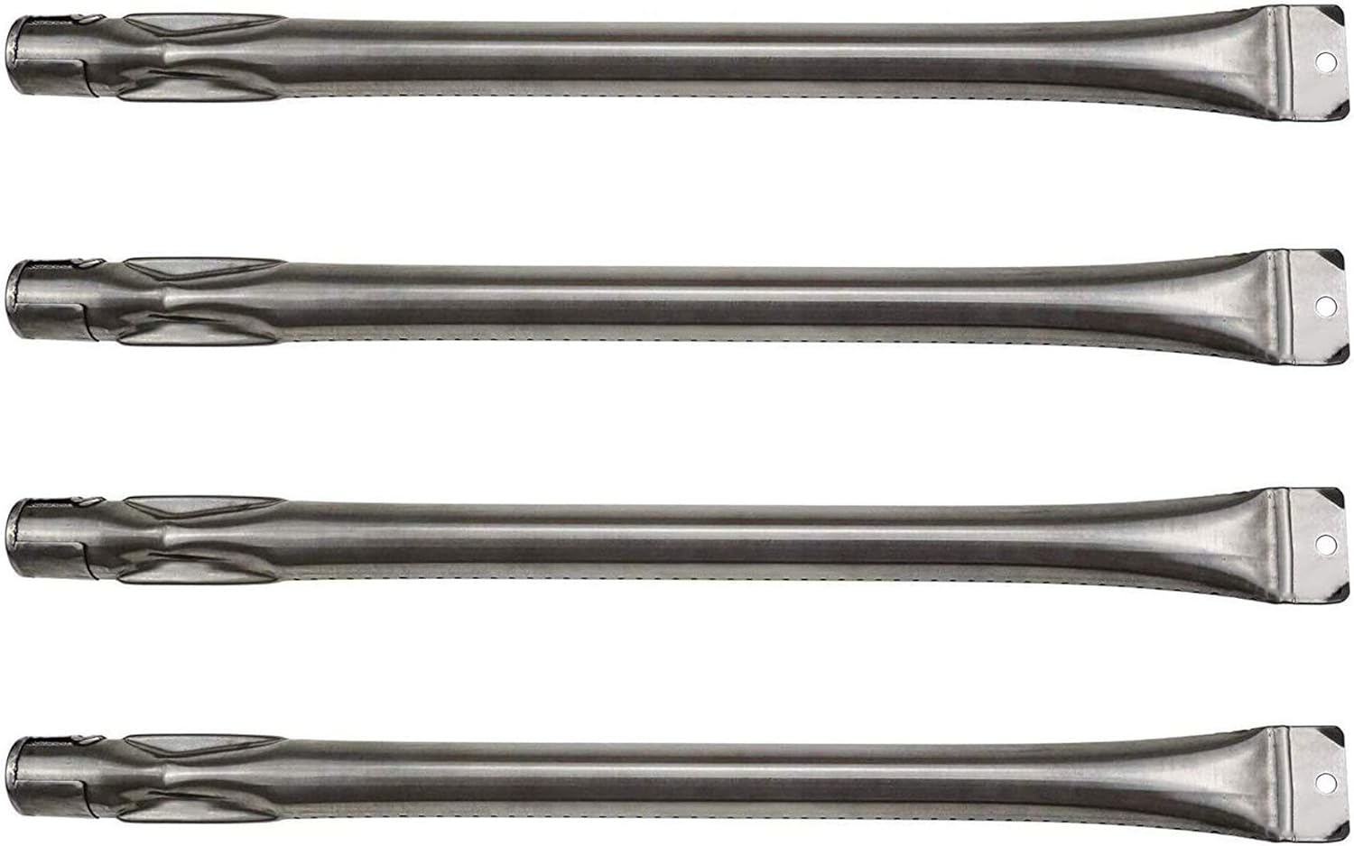 17 inch Stainless Steel Grill Burner Tubes Replacement for Bakers and Chefs GR2039201-MM-00, ST1017-012939, GR2039201-BC-00, Members Mark Gas Grill, 4 Pack Pipe Burners for SAMS, Uniflame, Grill Chef