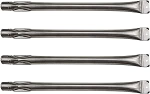 17 inch Stainless Steel Grill Burner Tubes Replacement for Bakers and Chefs GR2039201-MM-00, ST1017-012939, GR2039201-BC-00, Members Mark Gas Grill, 4 Pack Pipe Burners for SAMS, Uniflame, Grill Chef