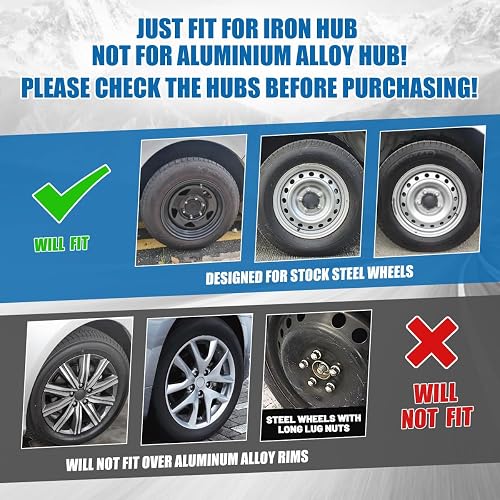 15 Set Of 4 Wheel Covers Snap On Hubcaps Full Hub Caps Fit R15 Tire Steel Rim 4 Pack Chrome