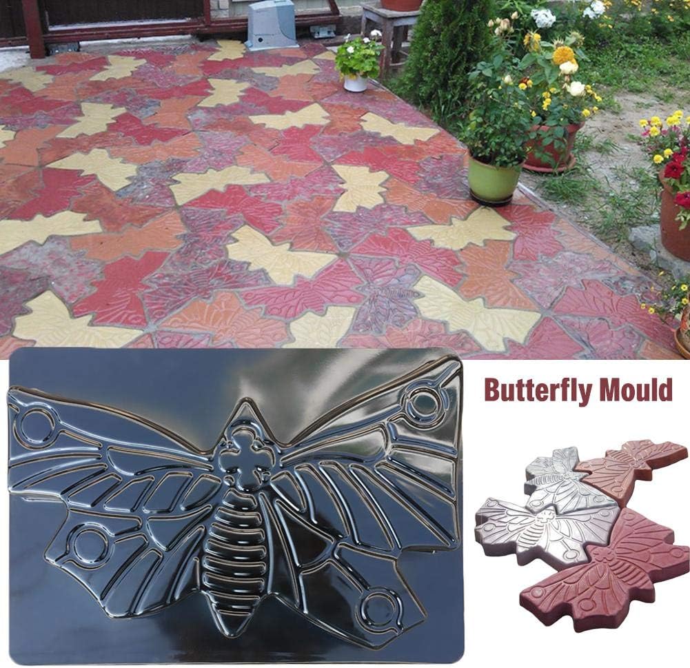 Butterfly Shape Stepping Stone Mold, Reusable Concrete Paving Molds Colorful Floor Tile Patchwork Plastic Floor Mould for Lawns Parks Gardens Beaches Path