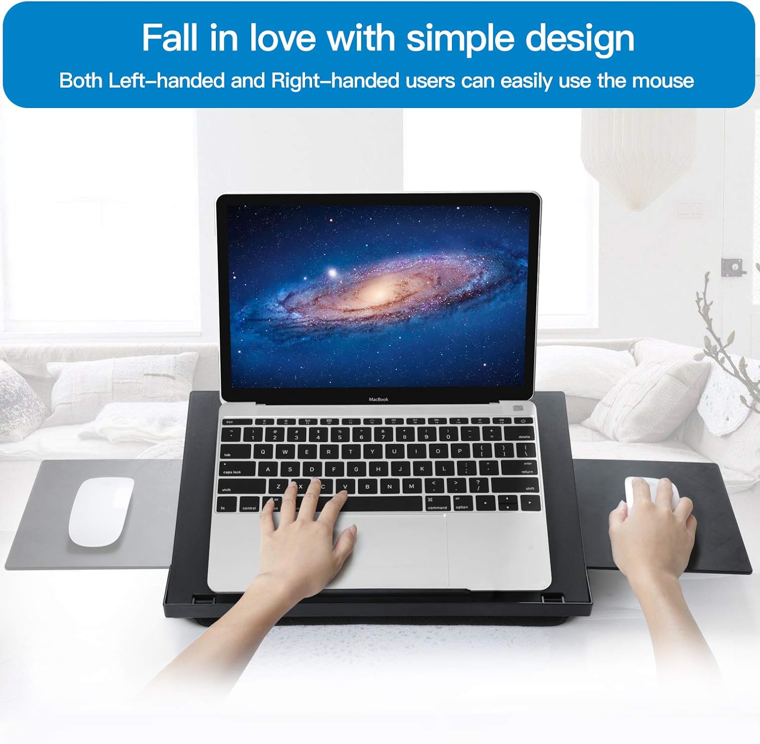 Adjustable Lap Desk - with 6 Adjustable Angles, Detachable Mouse Pad, & Dual Cushions Laptop Stand for Car Laptop Desk, Work Table, Lap Writing Board & Drawing Desk on Sofa or Bed by HUANUO : Electronics