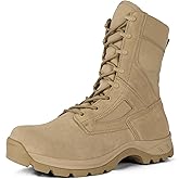 LUDEY Lightweight Tactical Military Boots for Men Women Breathable Army Combat Police Boots for Work Motorcycle