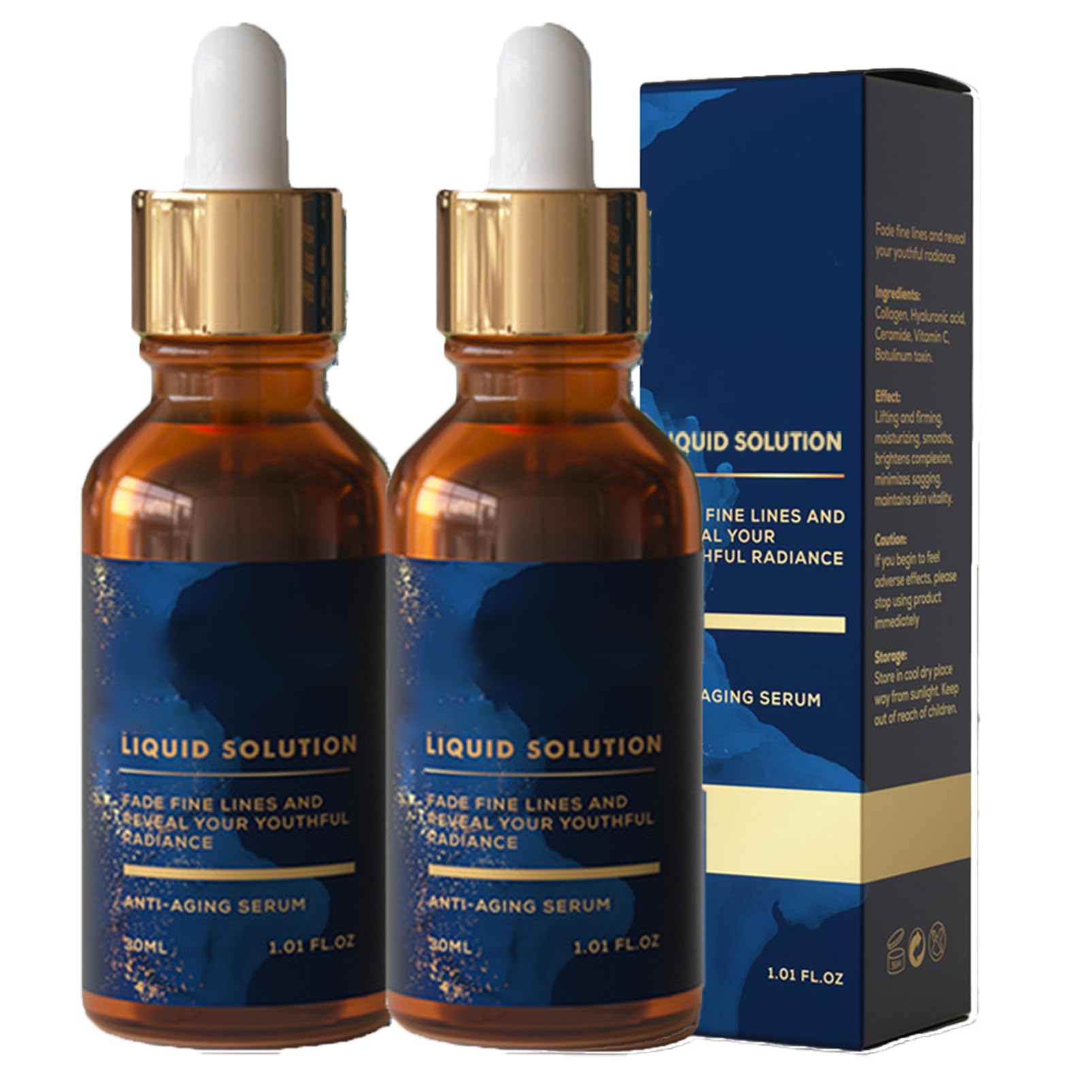 Boto-x Liquid Solution,2PCS Boto-x Serum,Boto-x Stock Solution Facial Serum,Hydrating Serum for Dry Skin,Anti Wrinkle & Absorb Quickly,Night Serum for Anti Aging,Suitable for All Skin Types-30ML*2