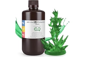 DEEPLEE ELEGOO ABS-Like Resin 3.0, Photopolymer Resin UV Curing 405nm, Upgraded ABS 3D Printing Resin, Higher Precision, Lower Shrinkage 3D Resin for LCD/MSLA/DLP 3D Printer, Clear Green 1000G