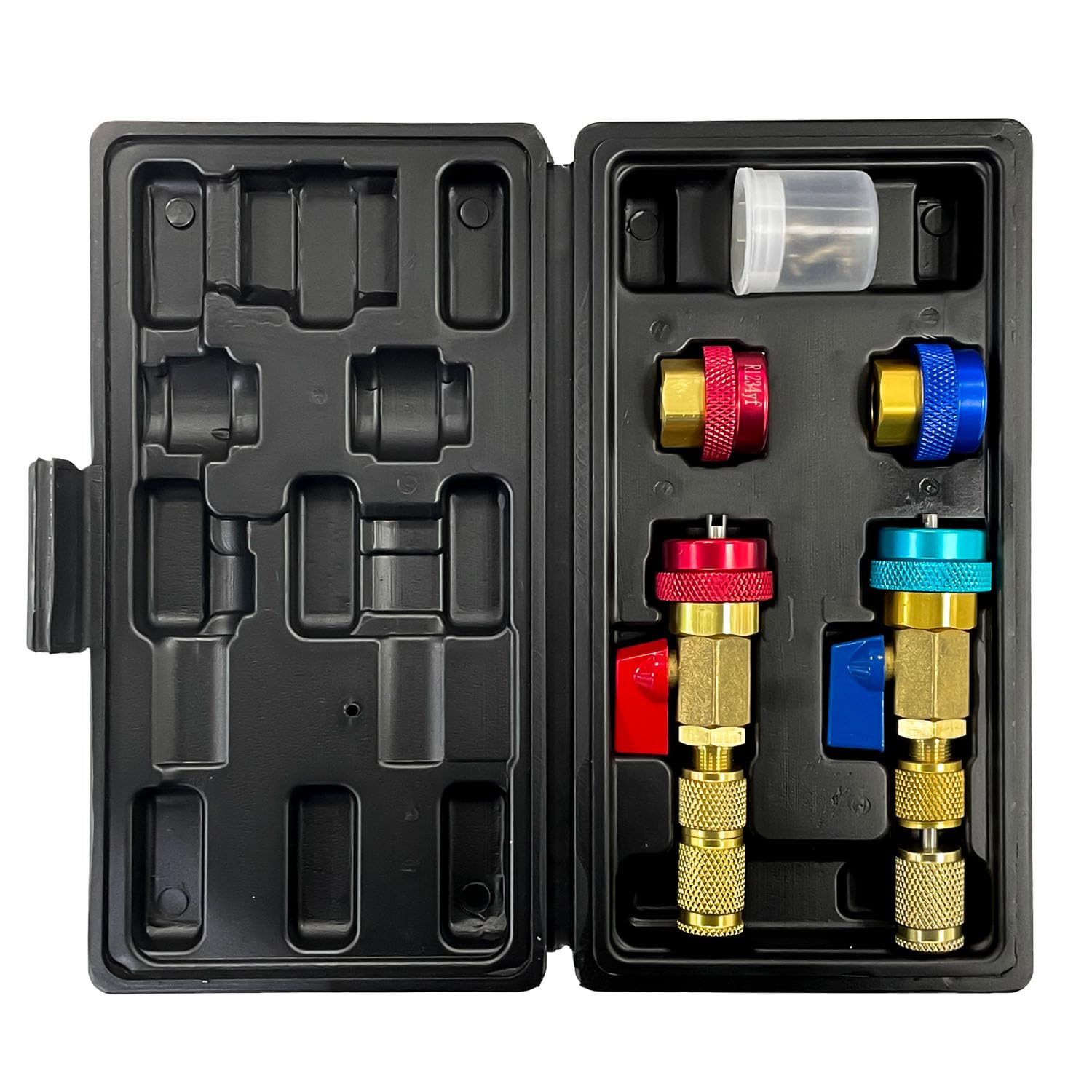 Photo 1 of Sutekus Automotive AC Valve Core Tool R134A R1234YF Valve Core Remover and Installer Tool Set for Standard and JRA Valve Core Couplers Repair Tools
