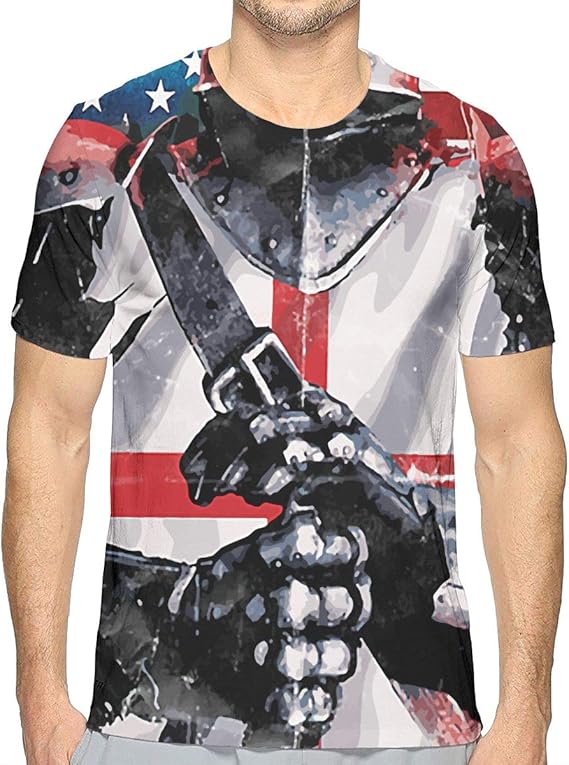 Amazon Co Jp アメリカの戦士ｔシャツ 半袖 メンズ 丸首 今季最新 量軽 爽快 3dプリント 薄手 吸汗速乾 ファッション おしゃれ 服 ファッション小物