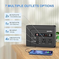 Powkey Portable Power Station 200W, 146Wh Portable