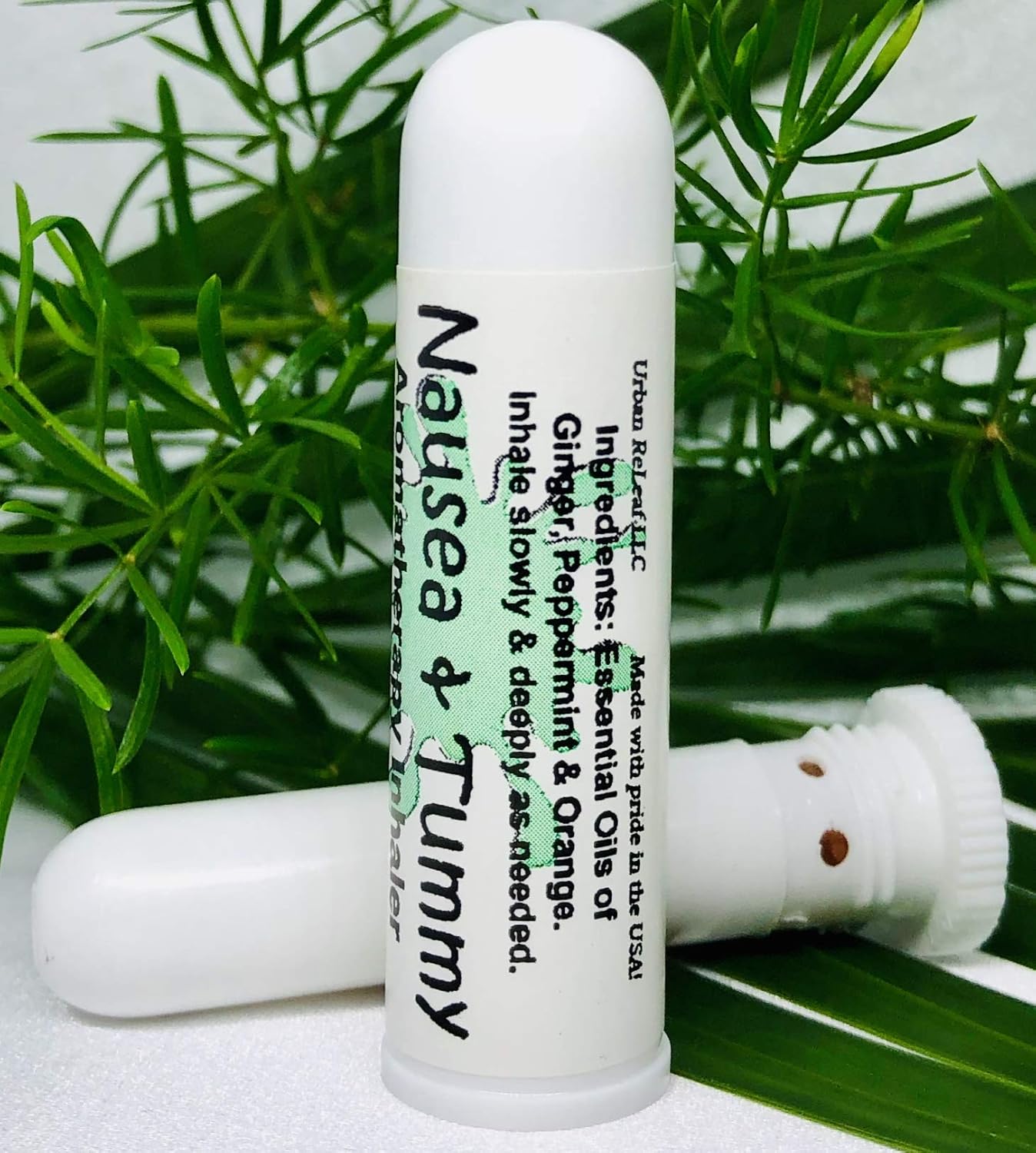 Urban ReLeaf NAUSEA & TUMMY Aromatherapy Inhaler! Relief Car, Morning Sickness, Chemo Queasiness, Bad Belly, Migraine Quease, Medication illness! Inhale Deeply for fast relief. 100% Natural, Drug Free: Health & Personal Care