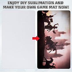 Yexiya 6 Pcs Playing Card Mat Sublimation Blanks