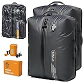 IKYWT Vacuum Seal Bags for Travel w/Rechargeable Pump, 18L Compression Packing Cubes for Carry-On Suitcase & Travel Backpack, Reusable IP67 Waterproof Vacuum Storage Kit, Gift Set (2-Pack)