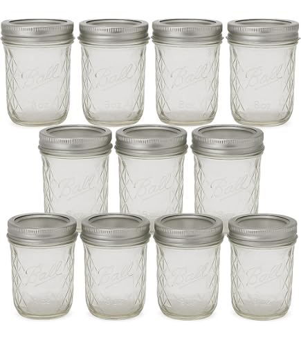 Amazon.com: Ball Jar Quilted Crystal Jelly (Case of 12), 8 oz