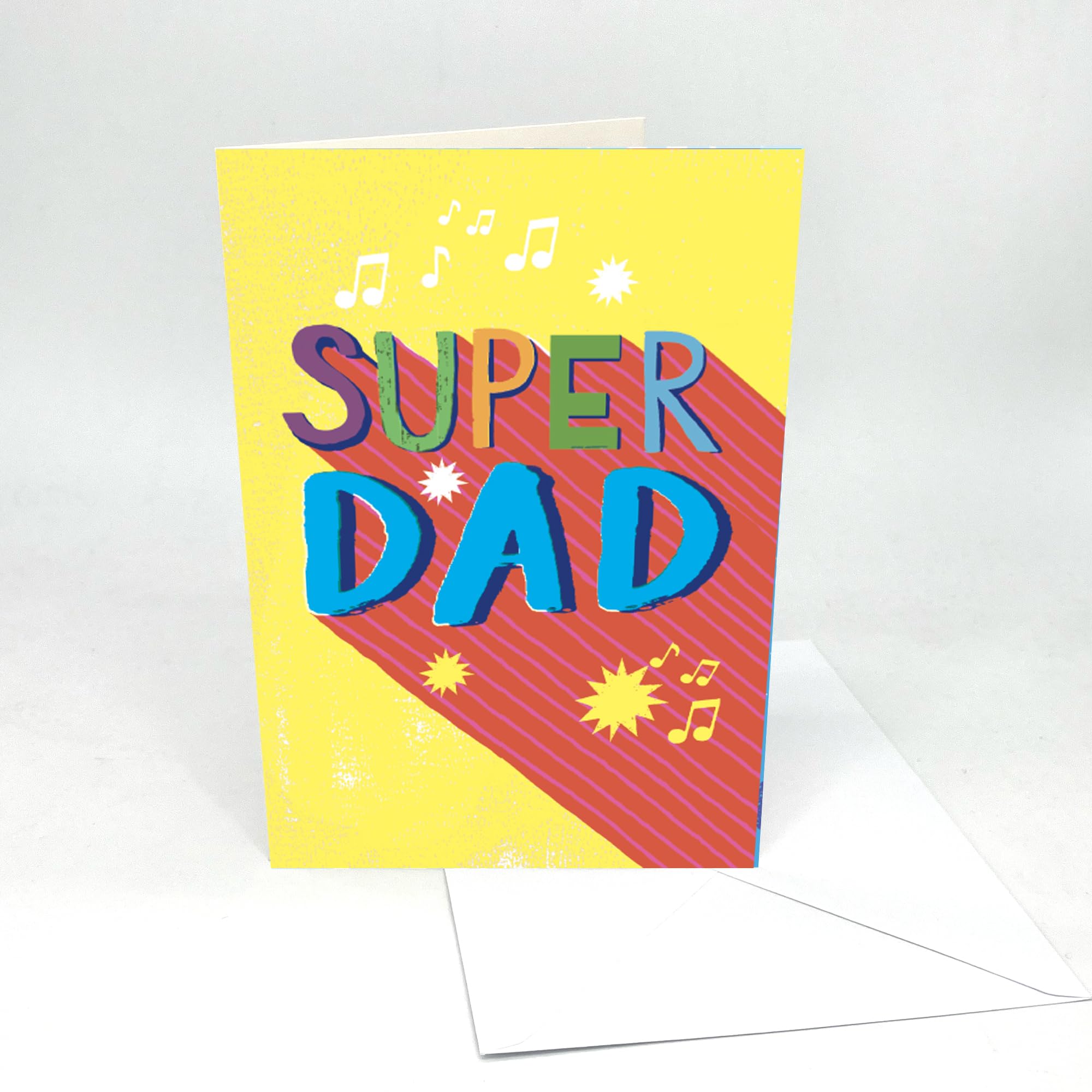Recordable A5 Father's Day Audio Cards. Father's Super Dad Cover - AF2249. 30 second audio. Pulley activated. Immediate dispatch
