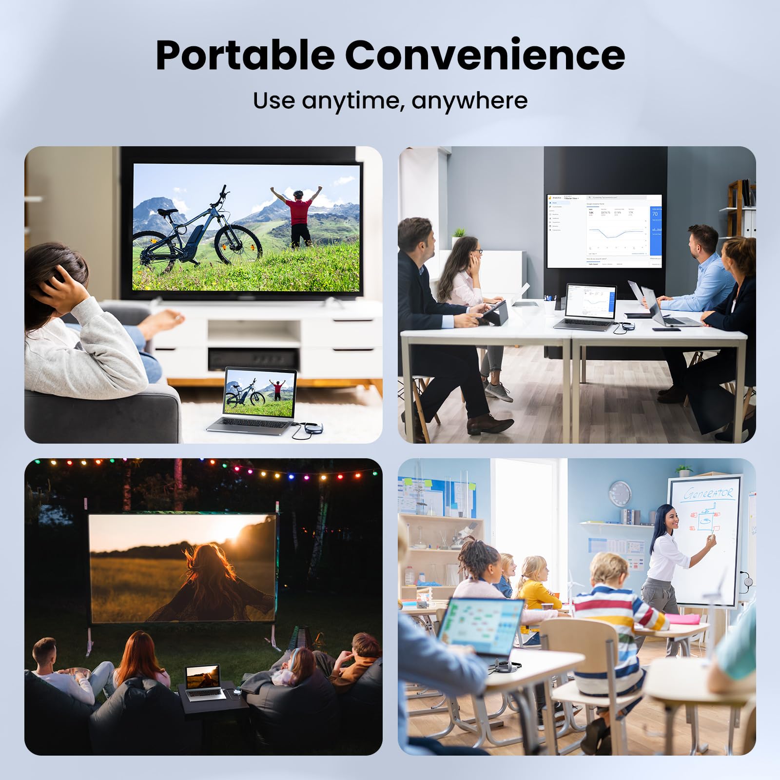 Wireless HDMI Transmitter & 2 Receivers, 1080P Full HD Dual-Band 2.4G/5G Extender with 100FT Range, Low Latency, Plug & Play for TV, Projector, Monitor, Multi-Device Pairing