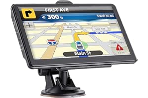 LEESION GPS Navigation for Car, Latest 2024 Map 7 inch Touch Screen Car GPS 256-16GB, Voice Turn Direction Guidance, Support Speed and Red Light Warning, Pre-Installed North America Lifetime map Free Update…