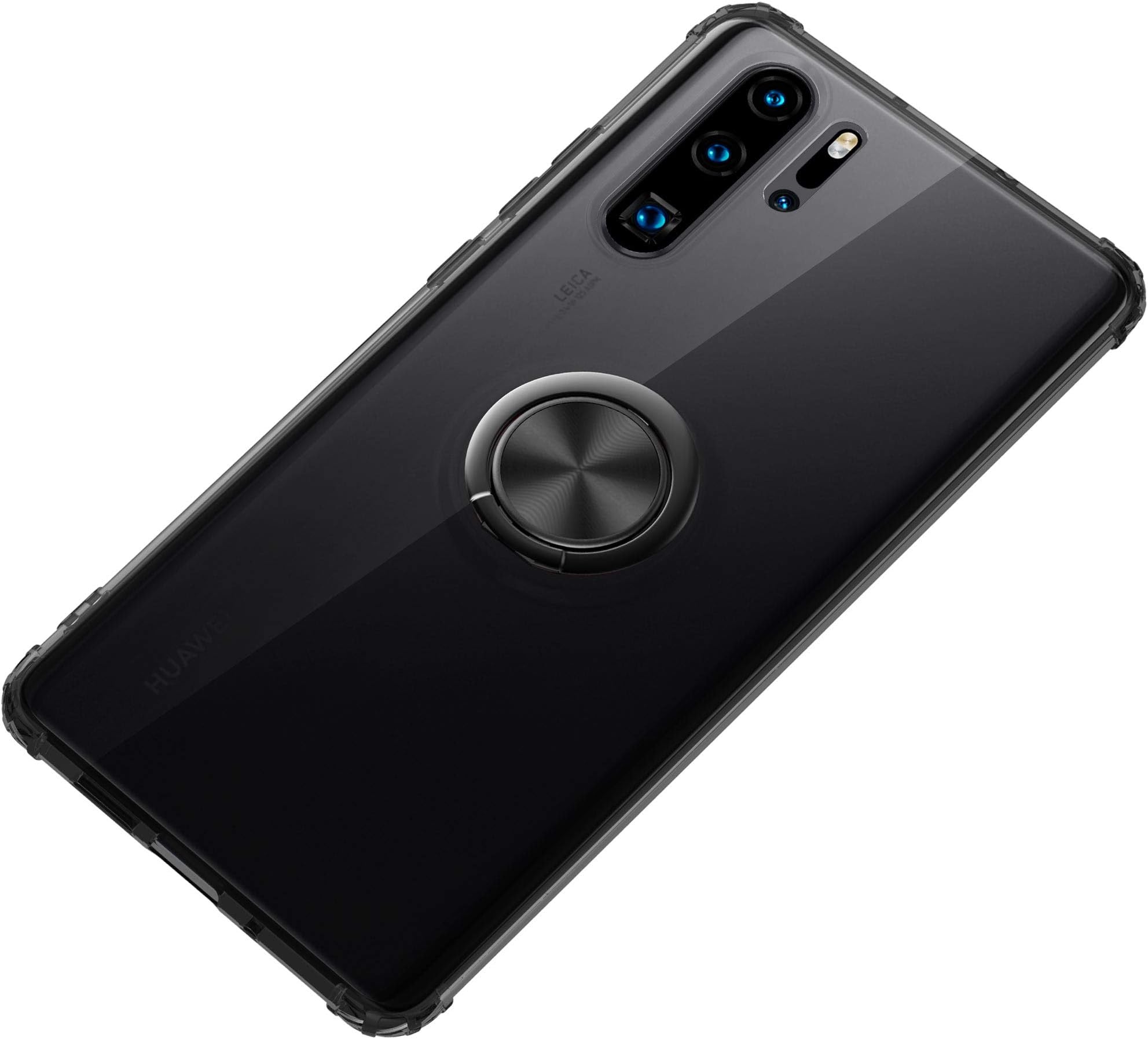 mgACC Compatible Huawei P30 Pro Case with 360° Pop-up Rotating Ring Grip Holder Kickstand, with Magnetic Base case for Huawei P30 Pro/Black