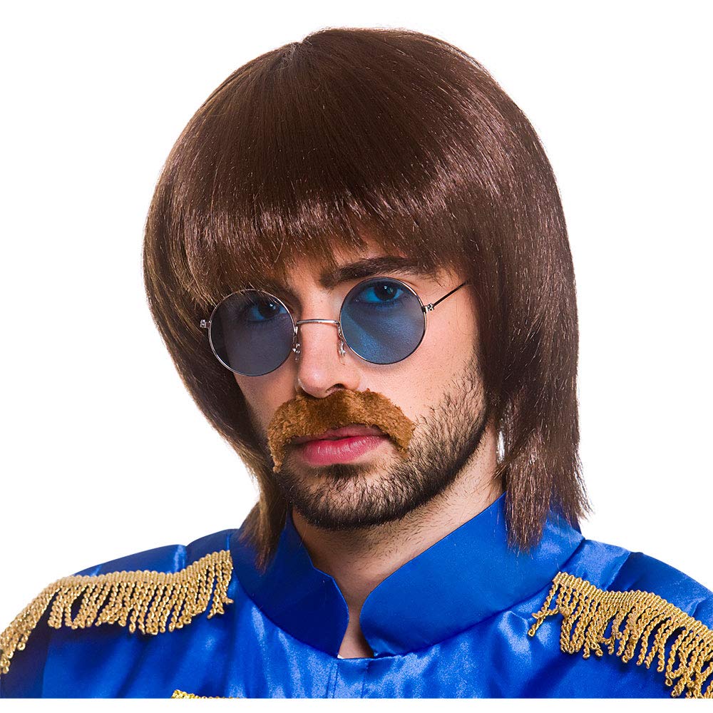 Wicked Costumes Adult 60's Pop Star Fancy Dress Set - Wig, Tash & Glasses
