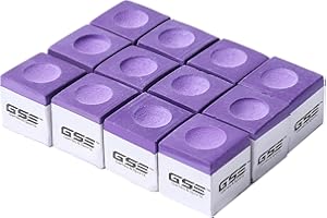 GSE Games & Sports Expert 12-Pack of Billiard/Pool Cue Chalks, Billiard Pool Table Accessories for Home/Tournament Use (6 Colors Available)