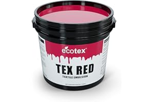 SCREEN PRINT DIRECT Ecotex® Tex-Red Screen Printing Emulsion (Pint - 16oz.) Pre-Sensitized Photo Emulsion for Silk Screens and Fabric - for Screen Printing Plastisol Inks, Pure Photopolymer Screen Printing Supplies