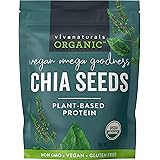Organic Chia Seeds - Plant-Based Omegas 3 and Vegan Protein, Perfect for Smoothies, Salads and Chia Puddings, Certified Non-G