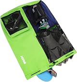 WANDF Swim Bag Mesh Drawstring Backpack XL Green Wet Pocket view 3