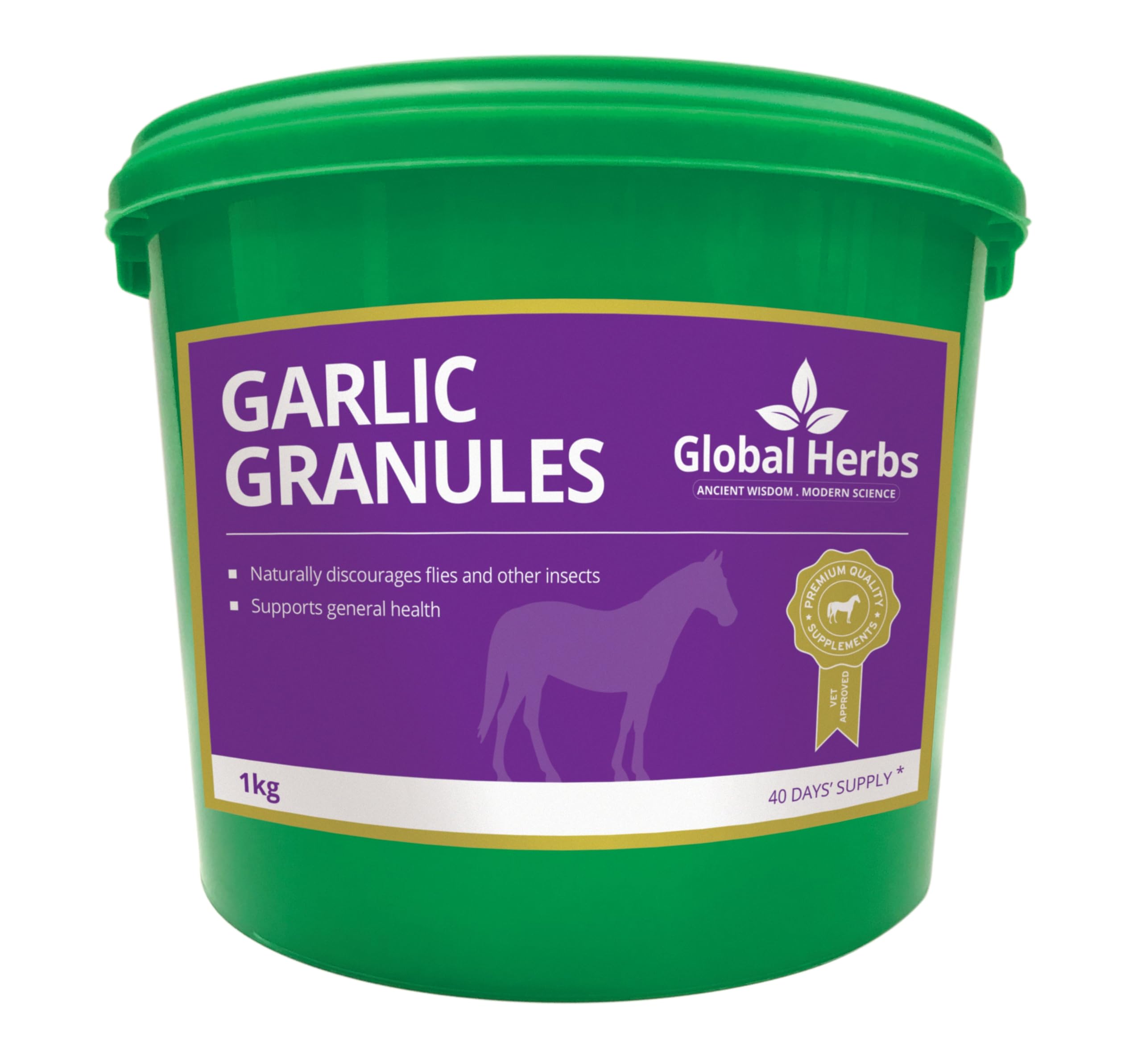 Global Herbs Garlic Granules for Horses Natural Fly Deterrent & Everyday Support 1kg