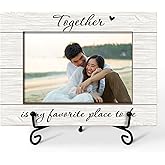 CIAEXRN Couple Picture Frame, Wooden Photo Frame 4x6, Wedding Engagement Gifts Mr And Mrs Gifts for Newlywed, Tabletop Display Home Decorations -29