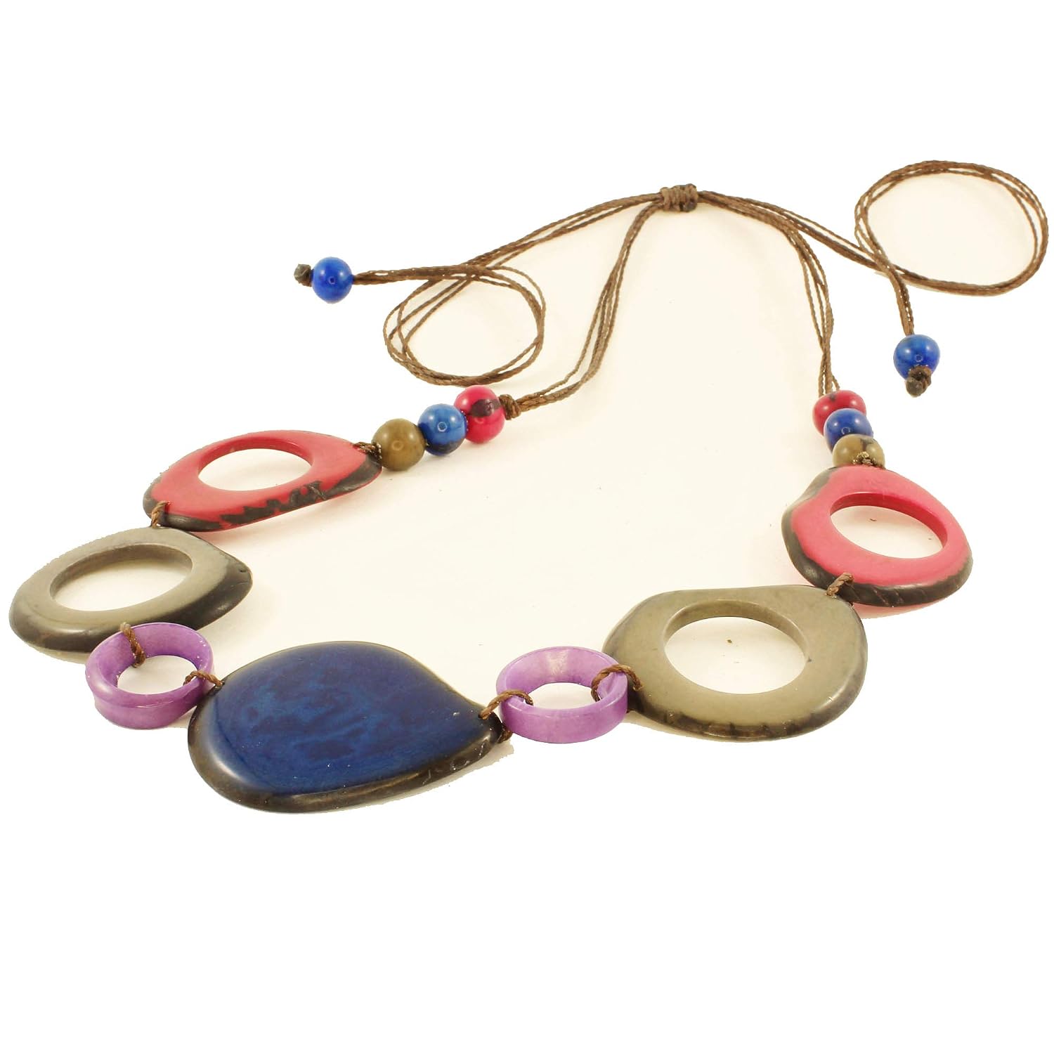 Chunky Colorful Statement Necklace made of