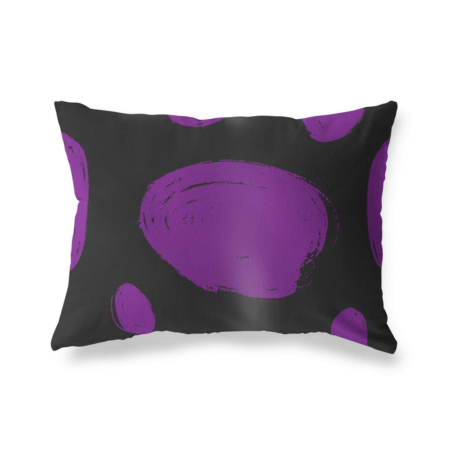 BonaMaison Decorative Cushion Cover, Purple-Black Throw Pillow Covers, Home Decorative Pillowcases for Livingroom, Sofa, Bedroom, Size: 45X60 Cm - Designed and Manufactured in Turkey