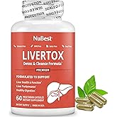 LiverTox - Advanced Liver Detox & Cleanse Formula - Herbal Liver Support with Milk Thistle, Turmeric, Artichoke, Dandelion, Beet & Zinc Helps Liver Function & Digestion | 60 Vegan Capsules