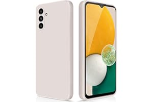 GiiYoon Silicone Case Compatible with Samsung Galaxy A13 5G/A04S, Full Body Silky Soft Touch Phone Case with Camera Protection, Shockproof Cover with Microfiber Lining, Off White