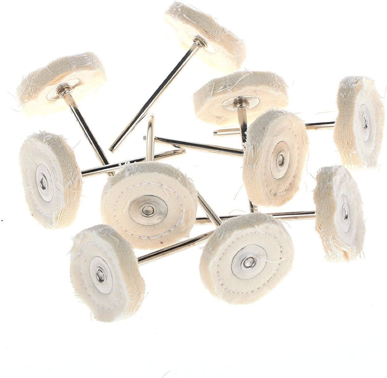 x10 Cloth Cotton Pad Polishing White Buffing Shank Wheels