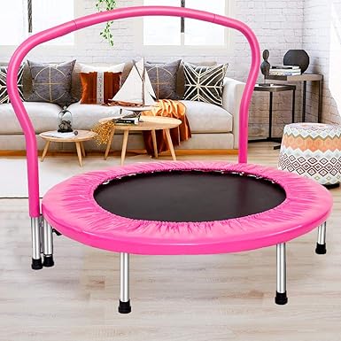 pink toddler trampoline