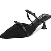 NEWBELLA Women's Elegant Pointed Toe Pumps - Breathable Mesh Stiletto Heels for Weddings, Office & Evening Events Black