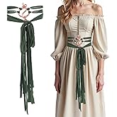 ADLABLD Viking Cross Belt Extra Long Rope Belts Viking Costume Dress Belt Renaissance Accessories for Women Medieval Outfits