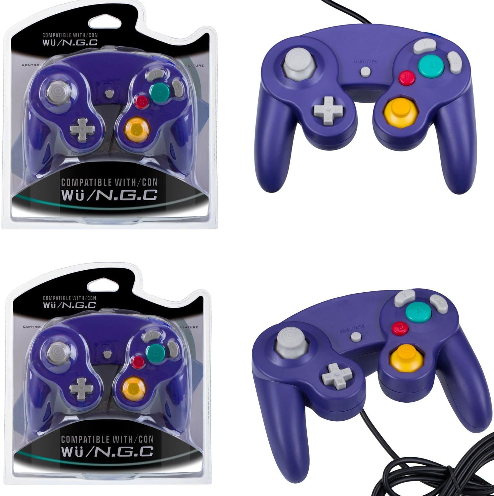 2 Indigo Game Controller Pad Joystick for Nintendo Gamecube GC Wii