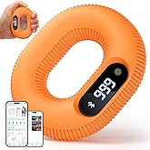 Smart Grip Strength Trainer with Bluetooth APP - Squeeze to Play Games & Scroll TikTok Hands-Free, Soft Silicone, Portable Hand Exercise for Strength, Stress Relief & Rehab (40 LB)