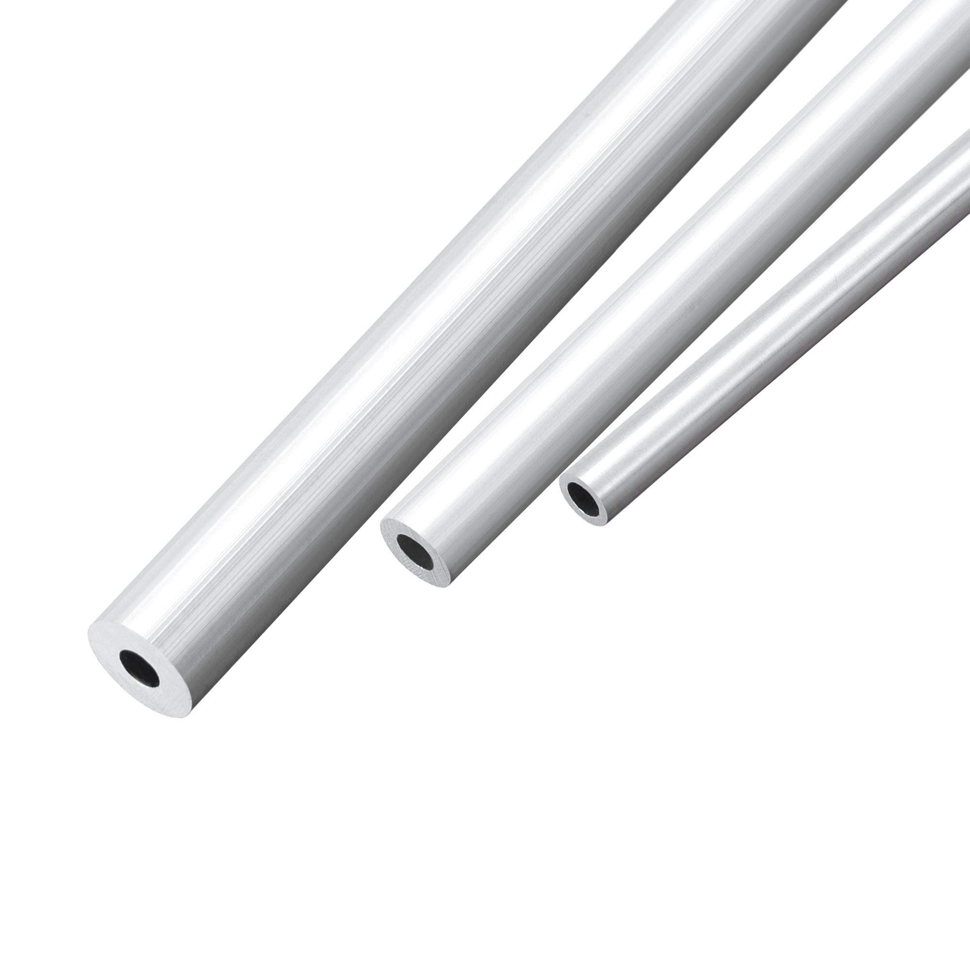 sourcing map 6063 Aluminum Tube, 3mm 4mm 5mm OD x 2mm Inner Dia 300mm Length Seamless Round Pipe Tubing, Pack of 3