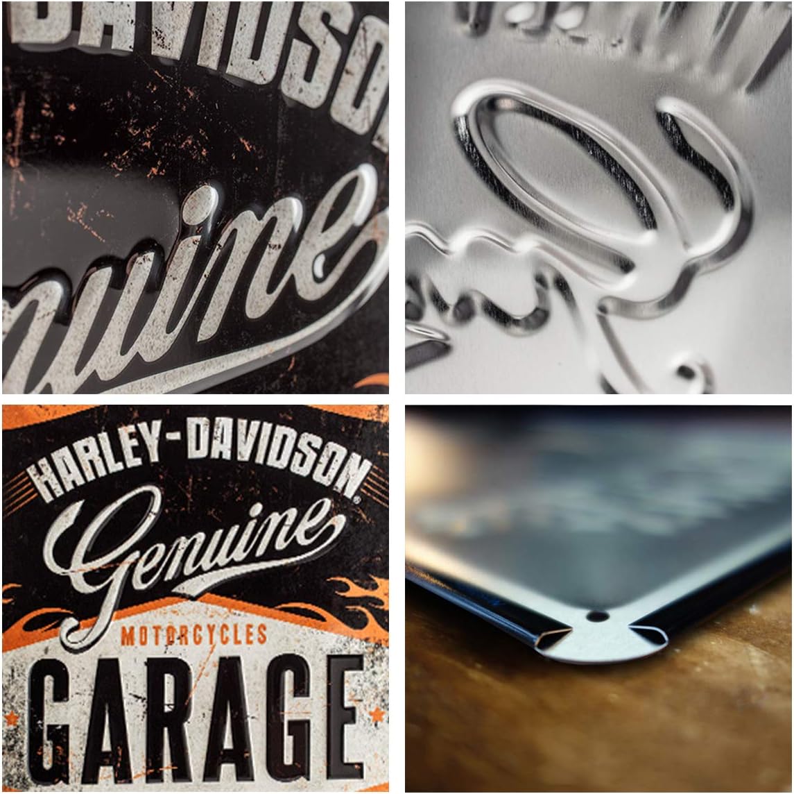 Nostalgic-Art Retro Tin Sign, Harley-Davidson Garage, Gift idea for motorcycle fans Metal Plaque - Image 4