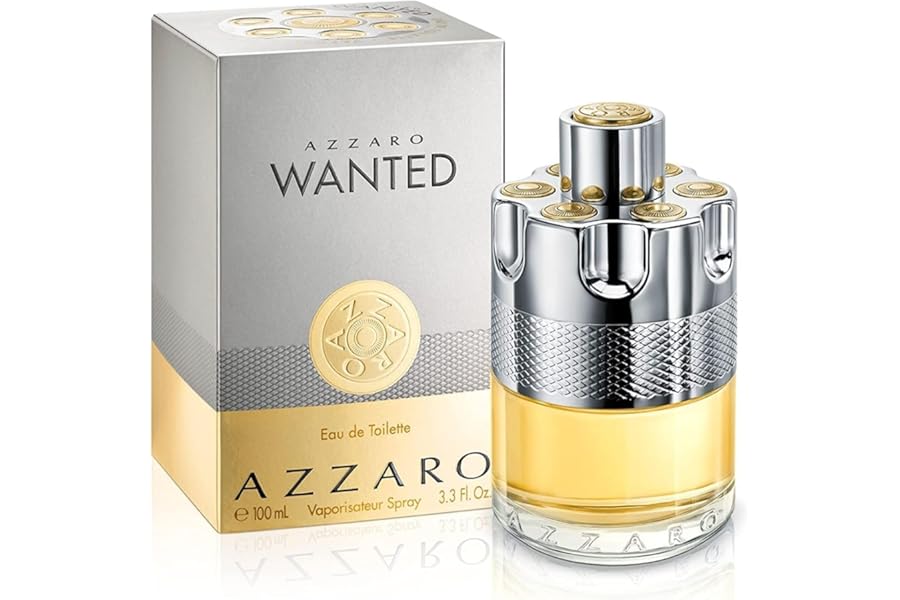 Azzaro Wanted Eau de Toilette – Vibrant & Irresistible Mens Cologne – Woody, Citrus & Spicy Fragrance – Fresh Notes of Cardamom, Lemon, Vetiver – Everyday Wear – Luxury Perfumes for Men
