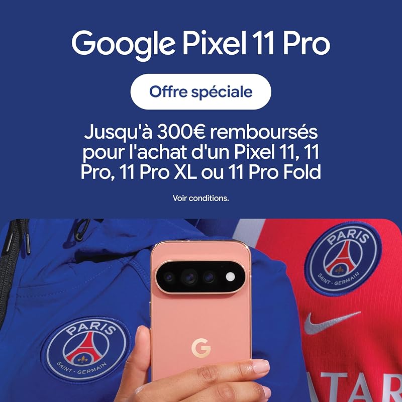 Pixel 11 Pro - Smartphone Android débloqué - Noir Volcanique, 256GB