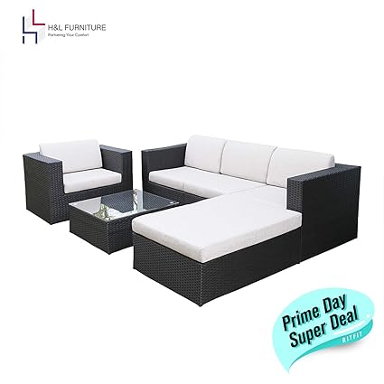 Amazon.com : H&L Patio 80PCS Rattan Wicker Sofa Set Outdoor Garden ...