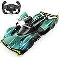 RASTAR RC Car 1/14 Scale Aston Martin Valkyrie AMR Pro Remote Control Car Aston Martin Valkyrie Model for Kids Boys Adults, Sparkling Green Open Doors 2.4G