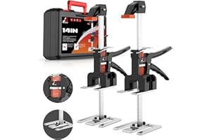 JANNIRESS Labor Saving Handle 2 Pack,14 In Construction Jack,Multifunctional Furniture Lifter Jacks for Installing Cabinets and Wall Tile Height Adjuster Handheld Tool, Load 600 LBS