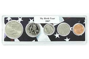 CNDONS 2007-5 Coin Birth Year Set in American Flag Holder Uncirculated